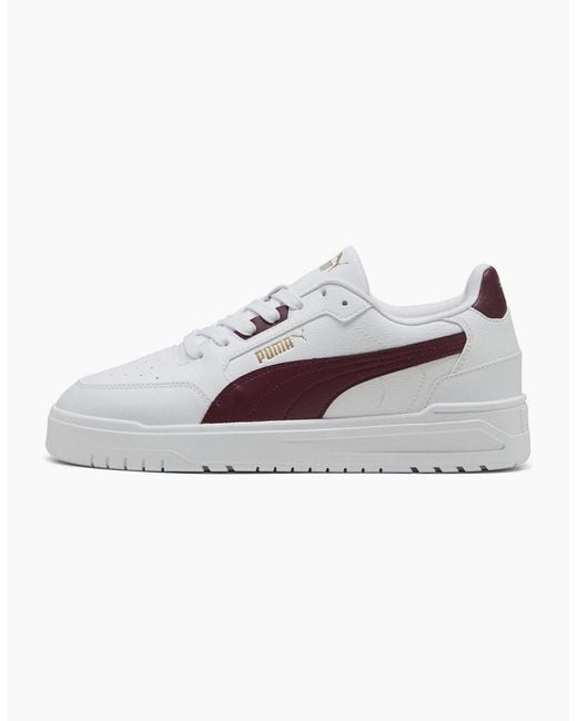 PUMA White Shuffle Downtown Low Top Trainers for men