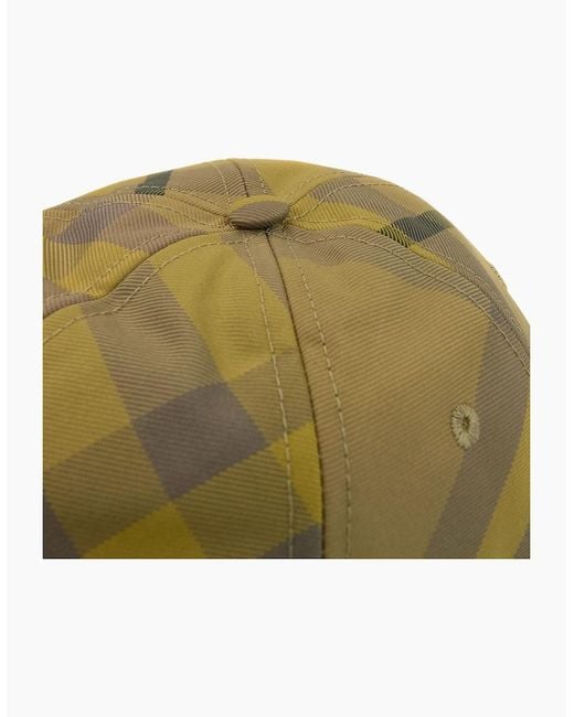 Burberry Green Bias Check Woven Cap Cedar for men