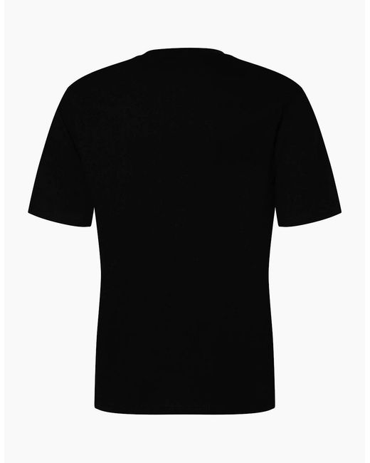 Fila Black Wordmark Crew Neck Short Sleeve T-Shirt for men