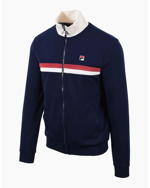 Fila Blue Enrico Track Jacket /Gardenia/Garnet for men