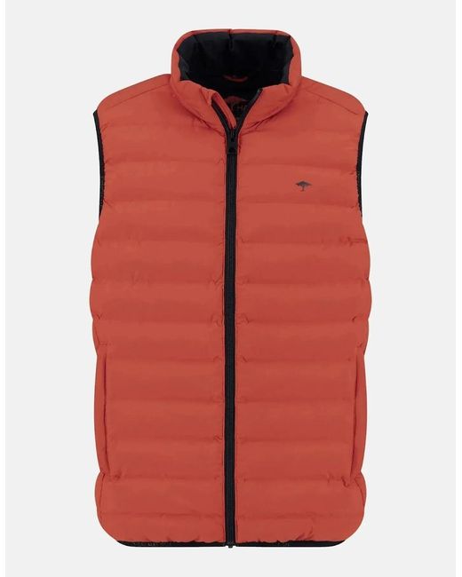 Fynch-Hatton Red Basic Light Weight Gilet Spicy for men