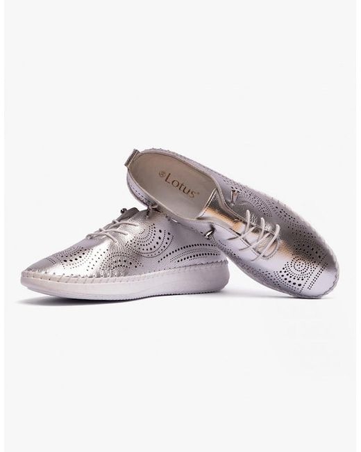 Lotus Metallic Katya Bungee-Lace Trainers