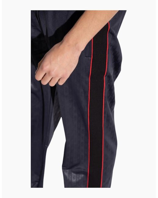 DIESEL Blue P-Mekanis 0Bhat Trousers Monogram Printed Straight Leg for men