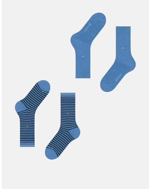 Burlington Blue Everyday Stripe 2-Pack Socks Marina