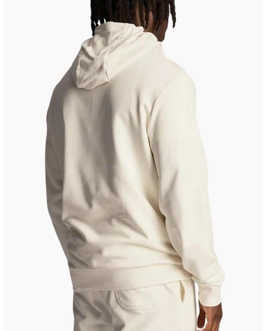 Lyle & Scott Natural Lyle & Scott Club Emblem Chalk Hoodie