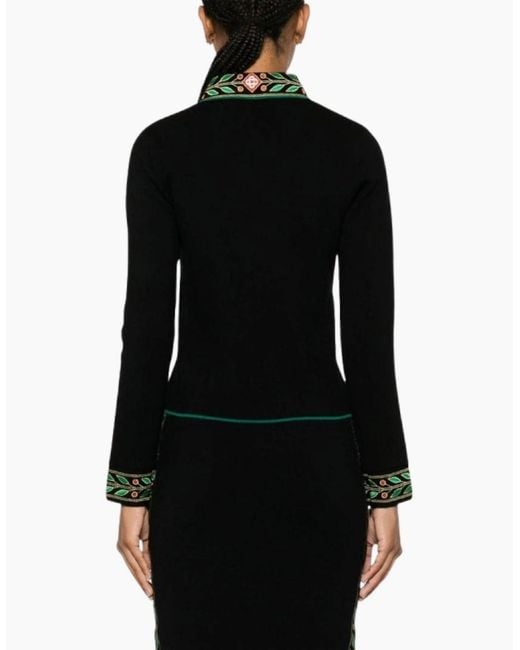Casablanca Black Embroidered Laurel Jackets