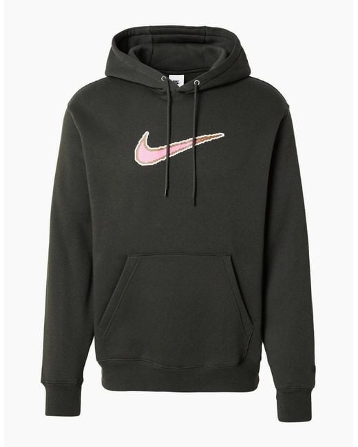 Nike Gray Club Neo Varsity Khaki Hoodie for men