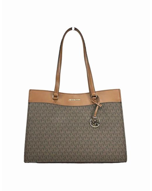 Michael Kors Gray Jet Set Pocket Tote Handbag