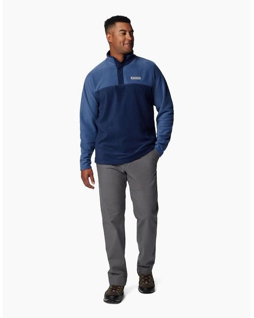 Columbia Blue Steens Mountain Half Snap Ii Fleece Jacket for men