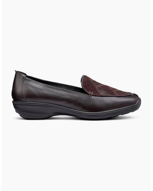 Hotter Black Faith Ii Wide Fit Slip On Shoes