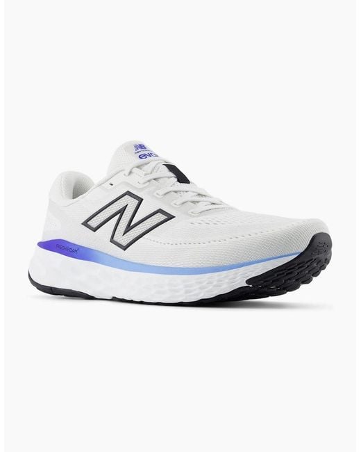New Balance White Evoz V4 Road Running Shoes for men