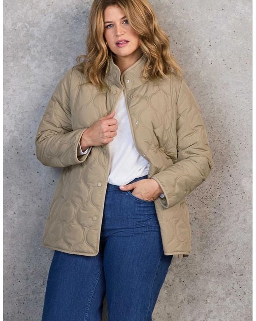 Live Unlimited London Blue Stone Quilted Jacket