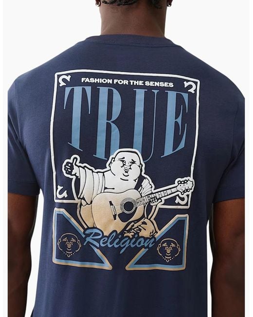 True Religion Blue T Shirts Cotton Tee for men