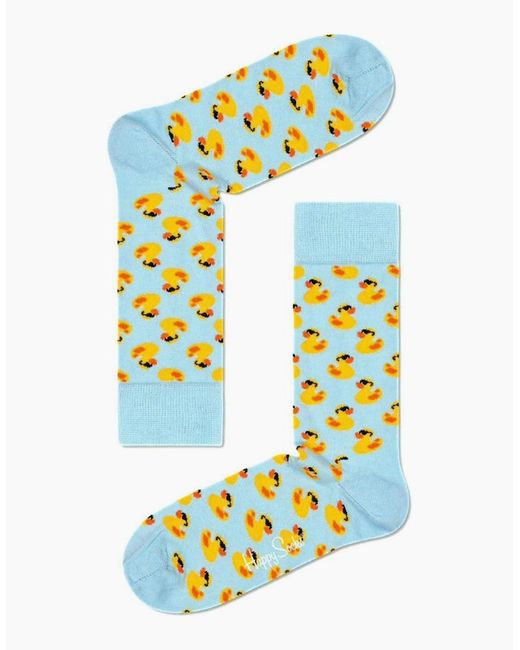 Happy Socks White Rubber Duck Socks, Light