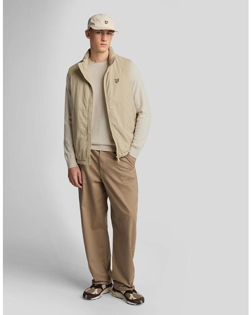 Lyle & Scott Natural Cotton Merino Crew Neck Jumper for men