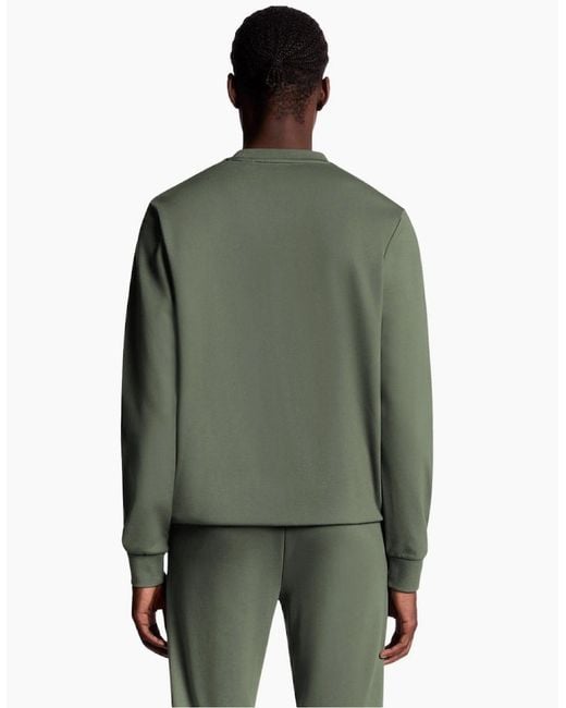 Lyle & Scott Green Lyle & Scott Crew Neck Fly Fleece for men
