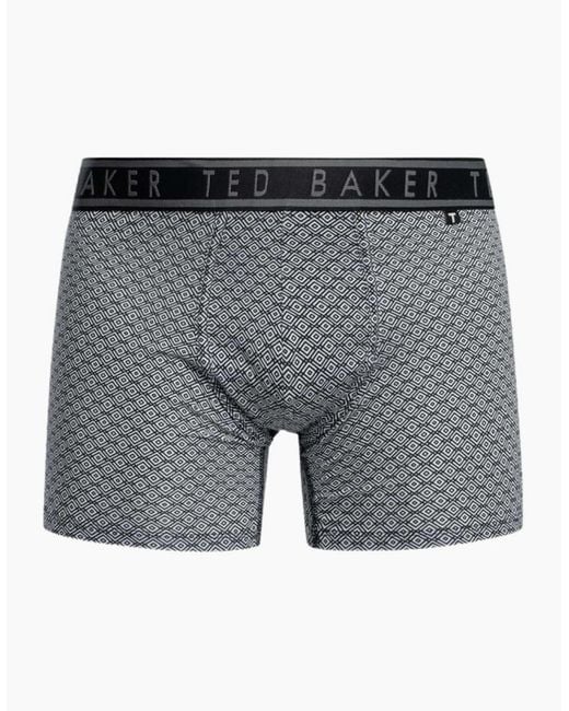 Ted Baker Black 3-Pack Geo Print Boxer Briefs for men