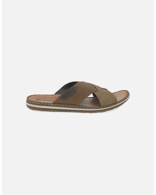 Rieker Brown Sand Dune Sandals for men