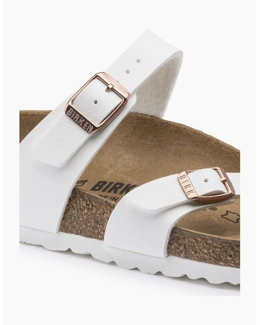 Birkenstock White Mayari Birko Flor Sandals