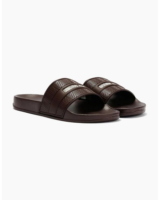 Original Penguin Brown Penguin Paradise Chocolate Slides for men