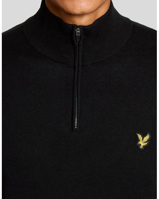 Lyle & Scott Black Performance 1/4 Zip Jumper for men