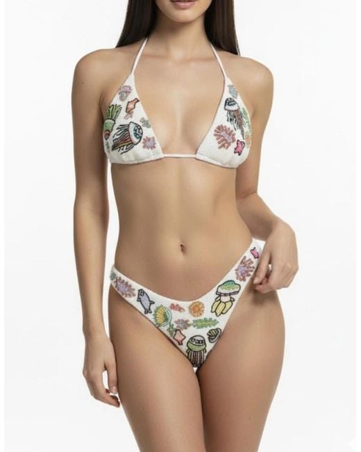 Oceanus Green Jellyfish Bikini Bottom
