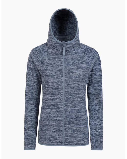 Mountain Warehouse Blue Ladies Lleyn Ii Melange Full Zip Hoodie