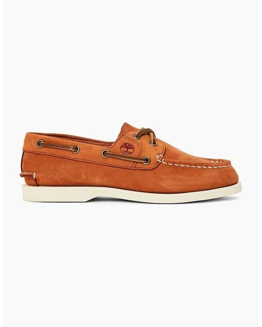 Timberland Brown Classic Rust Nubuck Boat Shoes