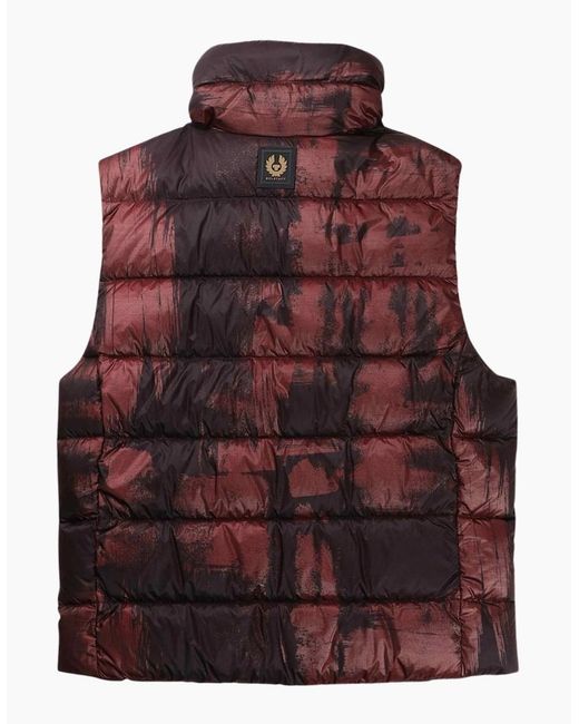 Belstaff Purple Abstract Laurel Lava Gilet Down Jacket