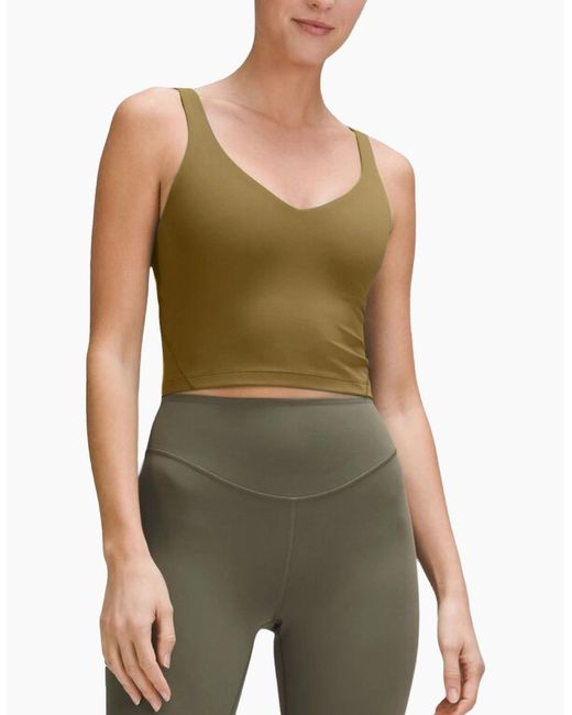 lululemon athletica Green Align Tank Top Sports Bra Lightweight Gym Running Yoga