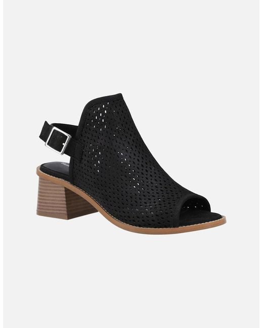 Hush Puppies Black Louise Heeled Leather Heels
