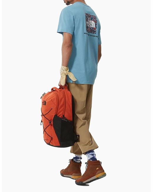 The North Face Blue T Shirts Crew Neck Short Sleeve Box Cotton Tee for men