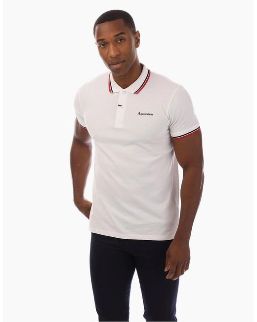 Aquascutum White Stss Slim Fit Polo Shirt for men