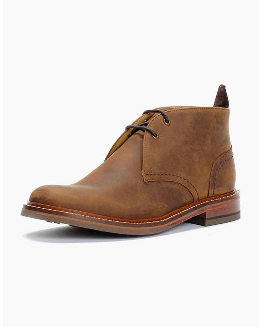 Chapman & Moore Brown Country Chukka Oiled Leather Tan Boots for men