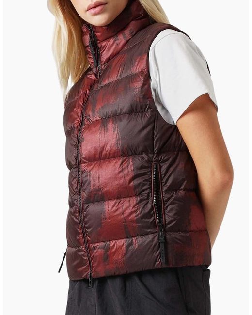 Belstaff Purple Abstract Laurel Lava Gilet Down Jacket