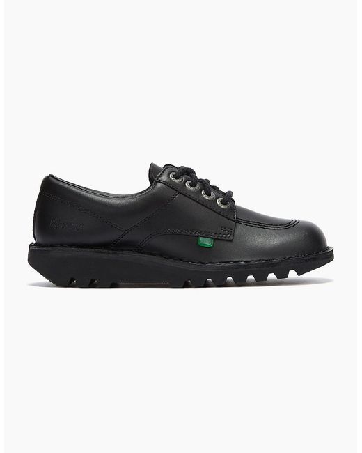 Kickers Black Kick Lo Leather Shoes for men