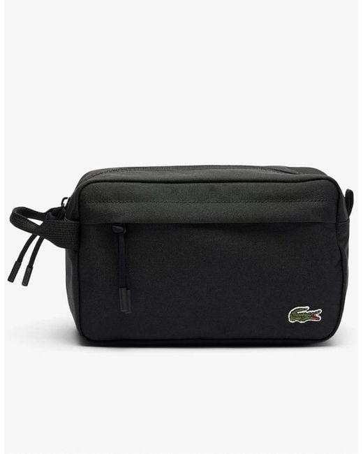 Lacoste Black Neocroc Toiletry Bag for men