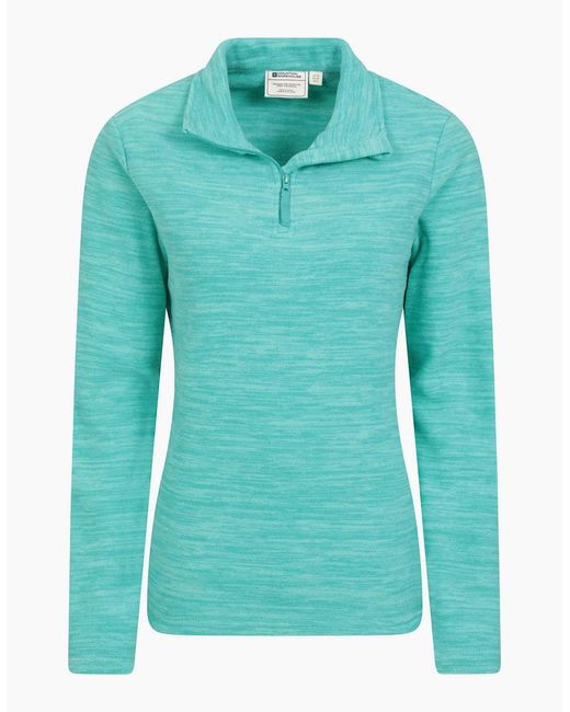 Mountain Warehouse Blue Ladies Snowdon Melange Fleece Top