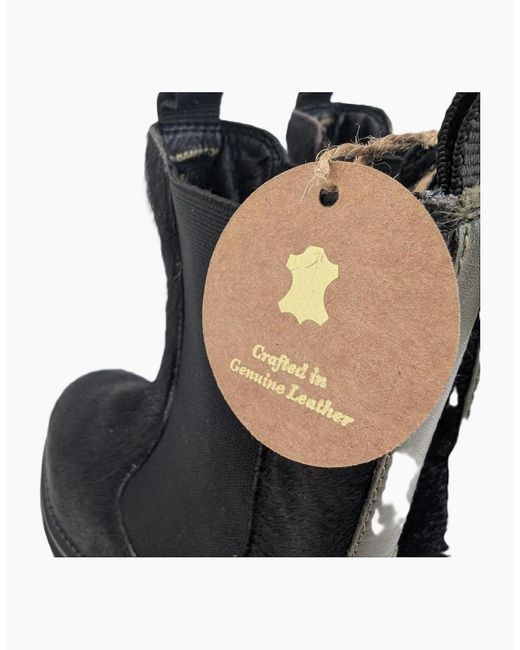Osprey Black London The Hampton Chelsea Leather/Pony Hair Boots