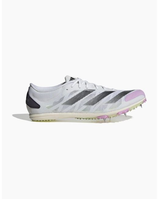 Adidas White Adizero Xcs Stripe Running Road Shoes for men
