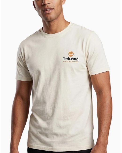 Timberland Black T Shirts Illustrated Tree Logo Summer Top for men