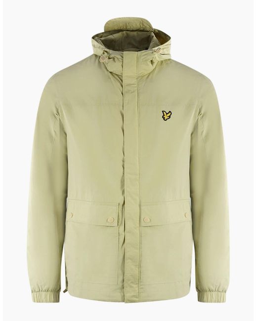 Lyle & Scott Green Lyle & Scott Hooded Pocket Light Jacket for men