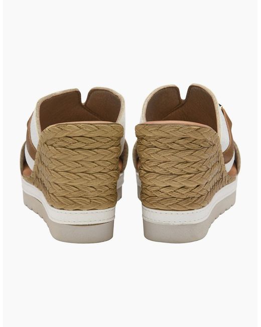 Lotus White Barracuda Wedge Sandals