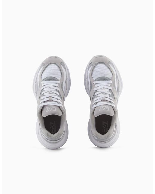 EA7 White Crave Sneaker for men