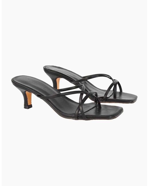 XY London Black Ladies Dream Kitten Heel Mules