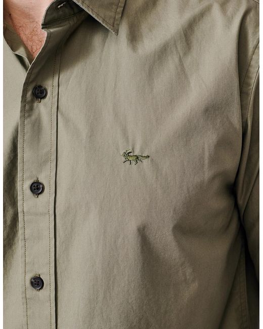 aubi Green Chase Poplin Shirt for men