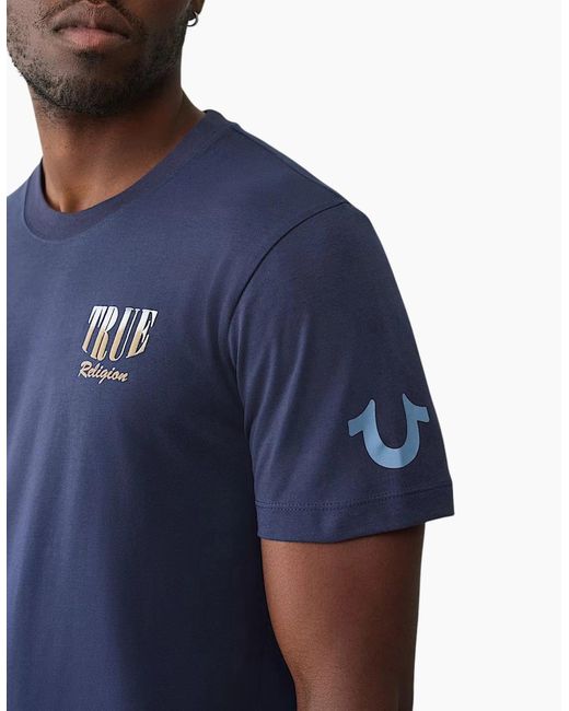 True Religion Blue T Shirts Cotton Tee for men