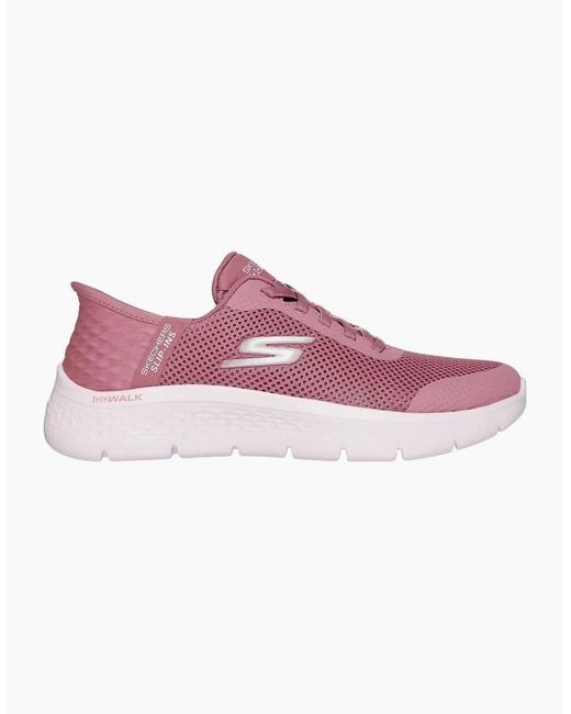 Skechers Go Walk Purple Flex Grand Entry Textile Rose Textile/Trim Trainers