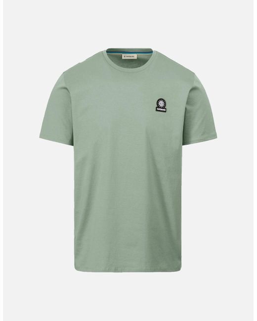 Sandbanks Green Badge Logo T-Shirt Sage for men