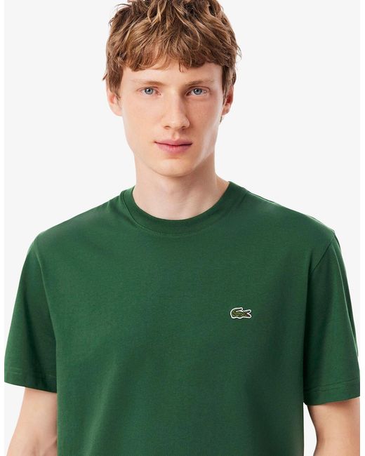 Lacoste Green Classic Fit Cotton Jersey T-Shirt for men